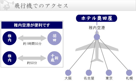 飛行機でのアクセス